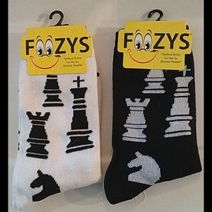 Foozys Socks 2 pair item# 95 Chess